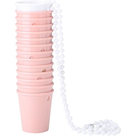 Bachelorette Party Glass Bride to Be and Bride Cup Necklace for Bridal Shower Engagement Party Pink and White (1/4)