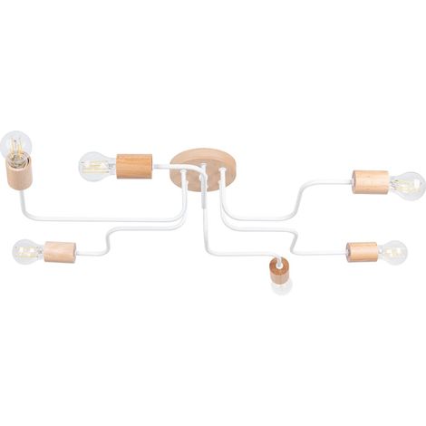 Lámpara Zano blanco, 6 luces (1/5)