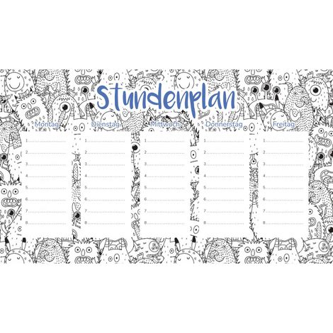 Plan de cours magnétique Monster Group 30 x 17,5 cm