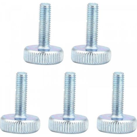 Vis à oreilles M5, vis à oreilles à tête moletée plate en acier au carbone plaqué zinc Vis à oreilles à main pour serrage et desserrage manuels(M525(5pcs)) (1/5)