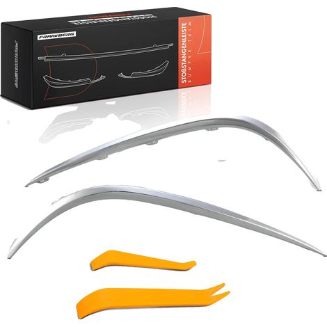 Parachoques delantero izquierdo/derecho, material ABS, color brillante, superficie electrolítica, compatible con Clase E W213. (1/5)