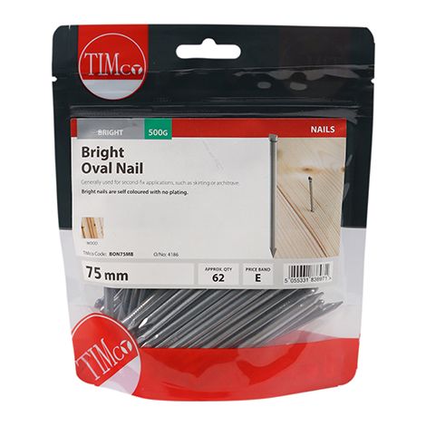 TIMCO Oval Nails Bright - 75mm