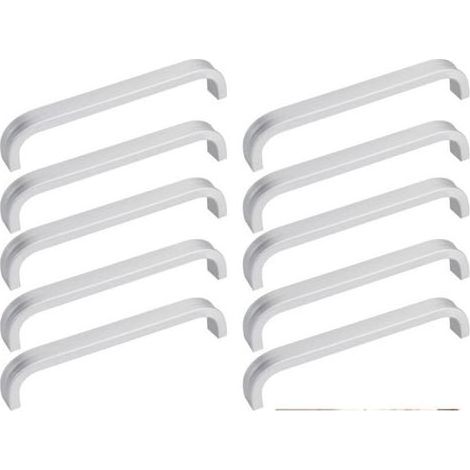 10 PCS Poignée de Meuble Poignet de Porte Cuisine Universel Poignet Tiroir Meuble en Aluminium Poignée Bâton De Porte Exterieure avec 20 Vis pour Cuisine Armoire Porte Placard (1/4)