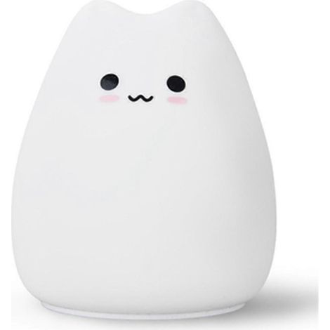 Mini veilleuse chat, 7 couleurs, lampe tactile, décoration pour chambre à coucher, chats mignons (1/5)