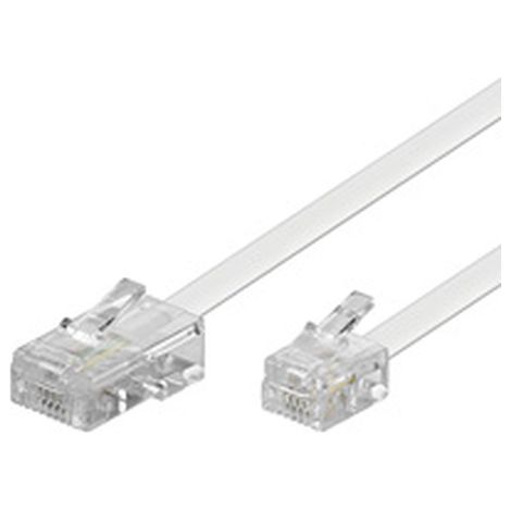 Cavo telefonico modulare, conduttore di alluminio placcato di rame (CCA), Spina RJ45 (8P4C) Spina RJ11/RJ14 (6P4C). Lunghezza del Cavo 3 m