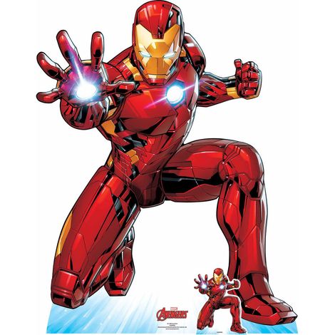 Figurine en carton Iron Man Comics en combat avengers Disney H 130 CM (1/5)