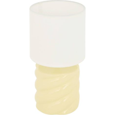 Lampe à Poser en Grès "Noly" 27cm Jaune (1/5)