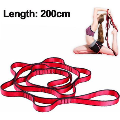 Hamac de yoga aérien - - Corde de balançoire - Rouge - Polyester haute résistance - 2000x16mm (1/5)