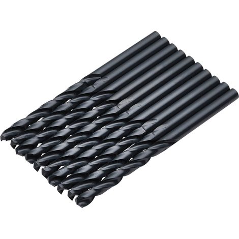 Draper High-Speed Steel (HSS) Drill Bit Set – 3.5mm, 10-Pack, Black Finish
