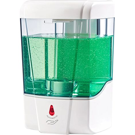 Distributeur de Savon Automatique - Capteur Infrarouge Sans Contact - 700 ml - Alimentation Pile - Fixation Murale - Pour Salle de Bain Cuisine Hôtel Bureau (1/5)
