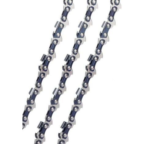 Chaine tronconneuse 3 x Chaînes de tronçonneuses 40cm 3/8" 55 Maillons d'Entraînement 1.3 mm, Faible Rebond compatible avec (1/4)