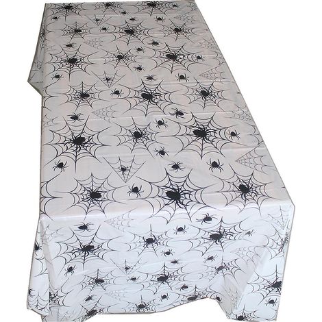 1 décoration d'Halloween, housse en tissu araignée, tissu effrayant, 102 x 51 pouces, pour décoration de fête d'Halloween, fête d'anniversaire d'horreur sur le thème d'Halloween