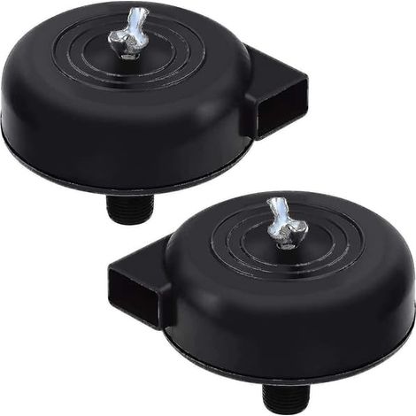 HOXILEELEO - Filtre pour compresseur, filetage mâle 3/8 pt 16 mm, silencieux, pour compresseur d'air (noir) Kic (1/3)