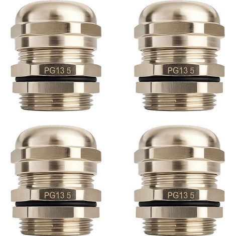 1 Presse-étoupe PG13,5 M20x1,5 Cuivre Nickelé Étanche 6-12mm Pour Panneau Électrique (1/5)