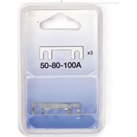 3 Fusibles Lame de prechauffages 50A 80A 100A x5 40mm