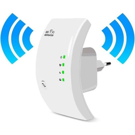Répéteur WiFi 300 Mbps sans fil – Amplificateur de signal longue portée avec port Ethernet et mode point d’accès – Configuration simplifiée