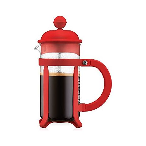 Caffettiera a stantuffo - BODUM - Java - Montatura e coperchio in plastica - 3 tazze - 0,35 l - Rosso (1/4)