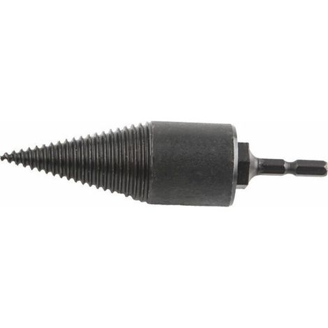 42mm log splitter, wood splitter, heavy-duty drill bit, cone-shaped fire-resistant wood splitter, cone-shaped wood splitter (large) (1/4)