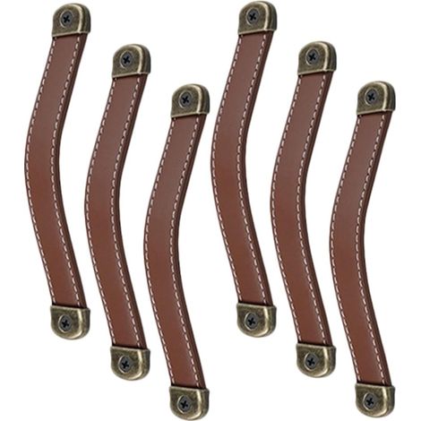 Furniture Suitcases Flexible Leather Drawer Wooden Alloy Brown Ideal