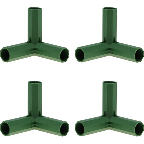 4 x 16 mm T-Stücke für Gewächshäuser, Zubehör für Tropfbewässerung, robuste Pflanzenstützen und Gartenpfähle.