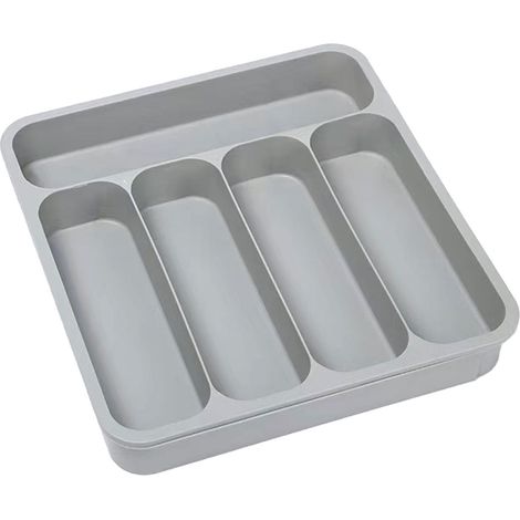 Organizzatore per cassetti portaposate da cucina, vassoio portaoggetti con divisori per coltelli, cucchiai e forchette, per una conservazione efficiente. (1/5)