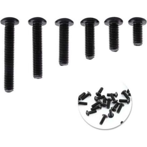 Assortment of 250 M3 black alloy steel hexagon socket screws with hex nuts (truss head) (1/4)