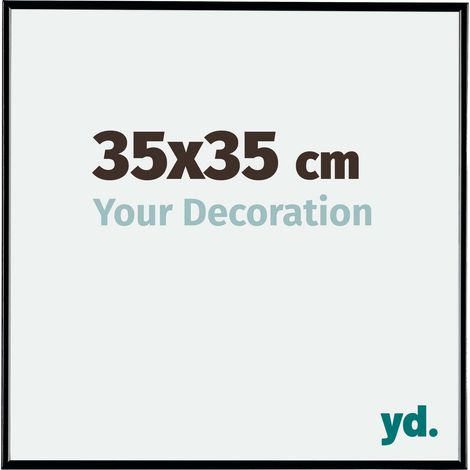 yd. - Cadre photo 35x35 - Noir Brillant - Plastique - Evry