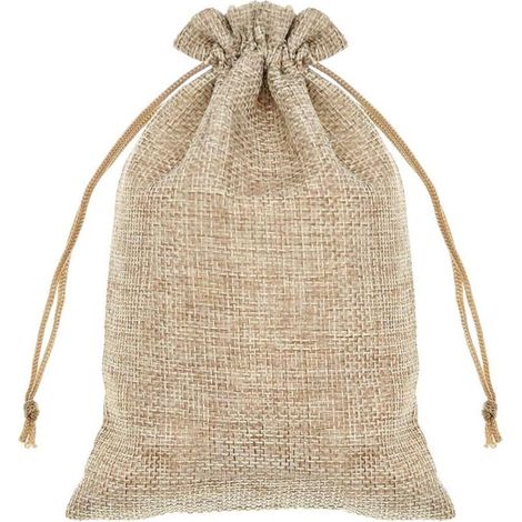 Sacchetti regalo in juta naturale – Set di 10 mini sacchetti traspiranti con coulisse, ideali per regali o per conservare oggetti in modo ecologico.