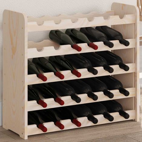 vidaXL Portavini 67,5x25x60 cm in Legno Massello di Pino