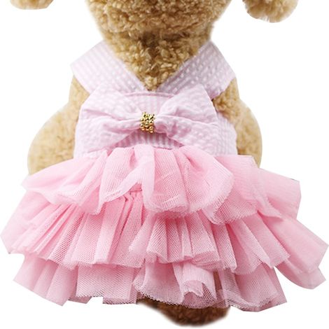 Robe de chien, taille S, rose, vêtement féminin tendance, coupe confortable et flatteuse, tissu doux et respirant (1/5)