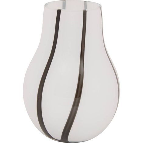 Vase Piero schwarz und weiß H20,5cm - Atmosphera créateur d'intérieur