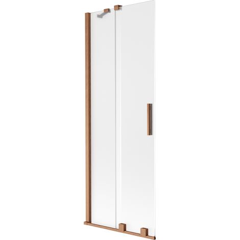 Mexen Velar mampara de baño de 2 hojas correderas 70 x 150 cm, escarcha, cobre cepillado - 896-070-000-31-65 (1/2)
