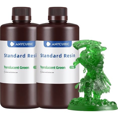 Resina per stampa 3D, lunghezza d'onda di polimerizzazione 405 nm, compatibile con LCD, 2 kg Tran-Vert (1/2)