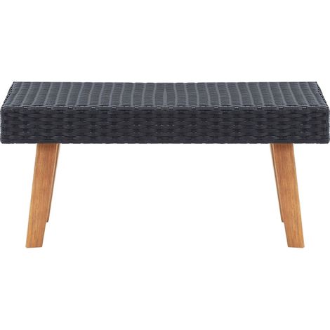 Maison Exclusive - Table basse de jardin Résine tressée Noir