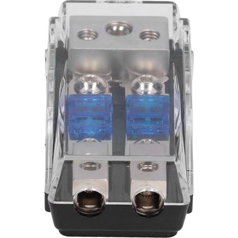Stromverteilerblock, Typ 1 Eingang, 2 Ausgänge, Sicherungskasten für Auto-Audio mit Staubschutzabdeckung für Boote und LKWs