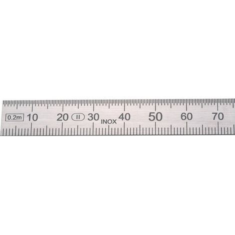 Regla de metal L.500mm graduación acero flexible g B -mm / 1 / 2mm H. PREISSER
