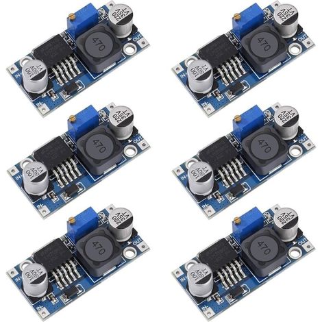 UlisemDC-DC Step-Down-Konverter LM2596 Buck Converter 3,2-40V auf 1,25-35V Einstellbares Stromversorgungsmodul 6 Stück (1/4)