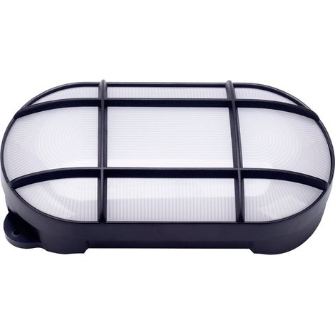 Applique LED ovale Cercis avec grille 15W 4000K Noir (1/3)