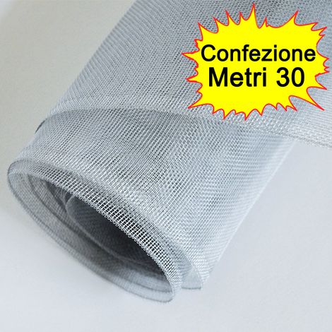 Rete zanzariera in alluminio altezza cm 150 lunghezza metri 30