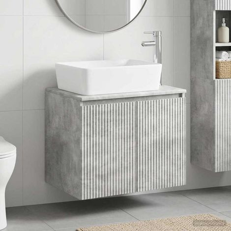 vidaXL Bathroom Furniture Set Concrete Grey Engineered Wood (1/5)