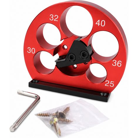 Gabarit de Tourillon Bois Réglable 8-40mm, Fabricateur de Tourillons avec Lame Carbure pour Perceuse et Menuiserie (1/5)