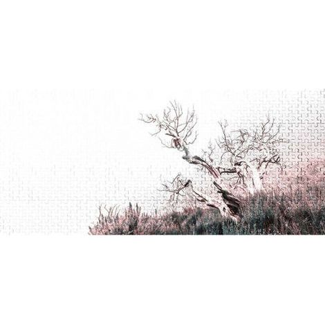 Papier peint panoramique arbre intissé pour salon Tapisserie panoramique paysage imitation puzzle Papiers peints panoramique pour chambre (1/3)