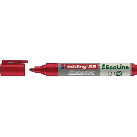 Marqueur tableau blanc 28 EcoLine ligne rouge W.1,5-3mm pointe ronde EDDING (Par 10)