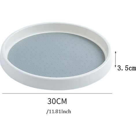 Piatto girevole 1 pezzo, per spezie e condimenti, organizzazione della cucina (30 cm / 11,8 pollici), base in plastica rotante per armadietto, per soggiorno/sala da pranzo (1/5)