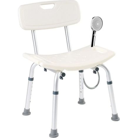 Haltegriffe für Senioren 35 cm, Duschgriff ohne Bohren, max. 110 kg, Duschgriff mit leichten Ringen, robuster Badewannengriff für Badezimmer, Stangen