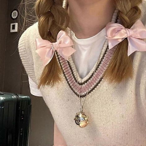 Chouchous à nœud rose et beige pour filles, élastiques à cheveux, accessoires pour cheveux pour tout-petits (lot de 4). (1/4)