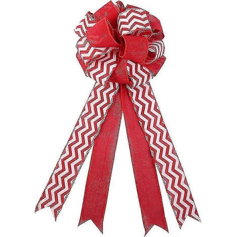 Nœuds décoratifs pour sapin de Noël, grands nœuds rouges, décorations pour sapin de Noël, couronnes et guirlandes, articles de fête (21) (1/5)