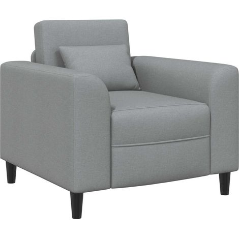 Fauteuil Gris clair Tissu vidaXL (1/5)