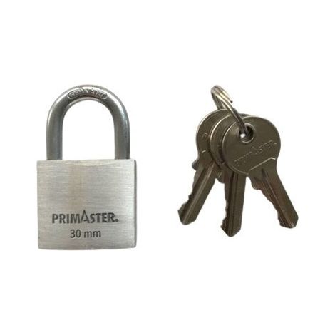Primaster Vorhängeschloss Aluminium 50 mm inkl. 3 Schlüssel Vorhängeschlösser