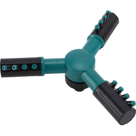 Tête d'arrosage à trois jets rotative à 360 degrés pour l'irrigation de jardin (vert foncé) (1/5)